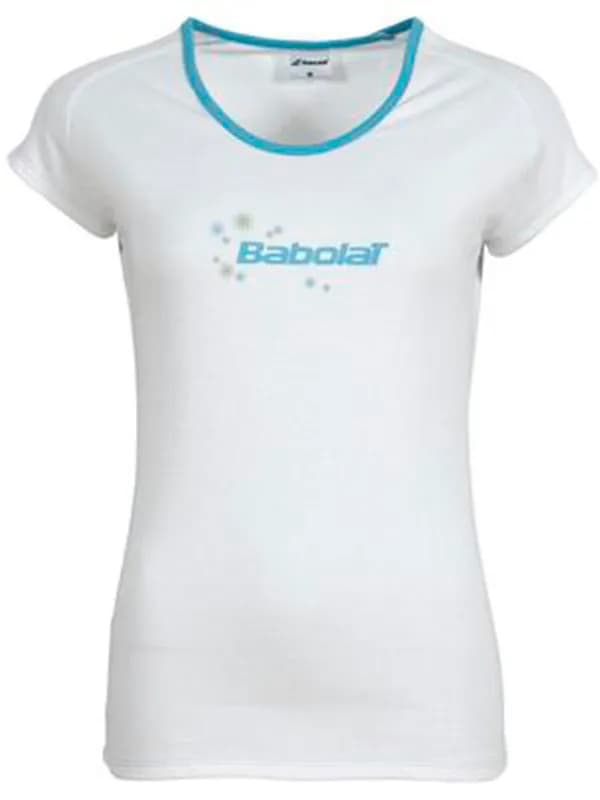 Remera Algodón Niña Blanco Celeste