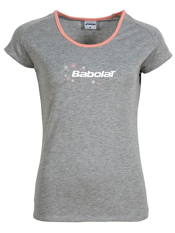 Remera Algodón Niña Gris Rosa